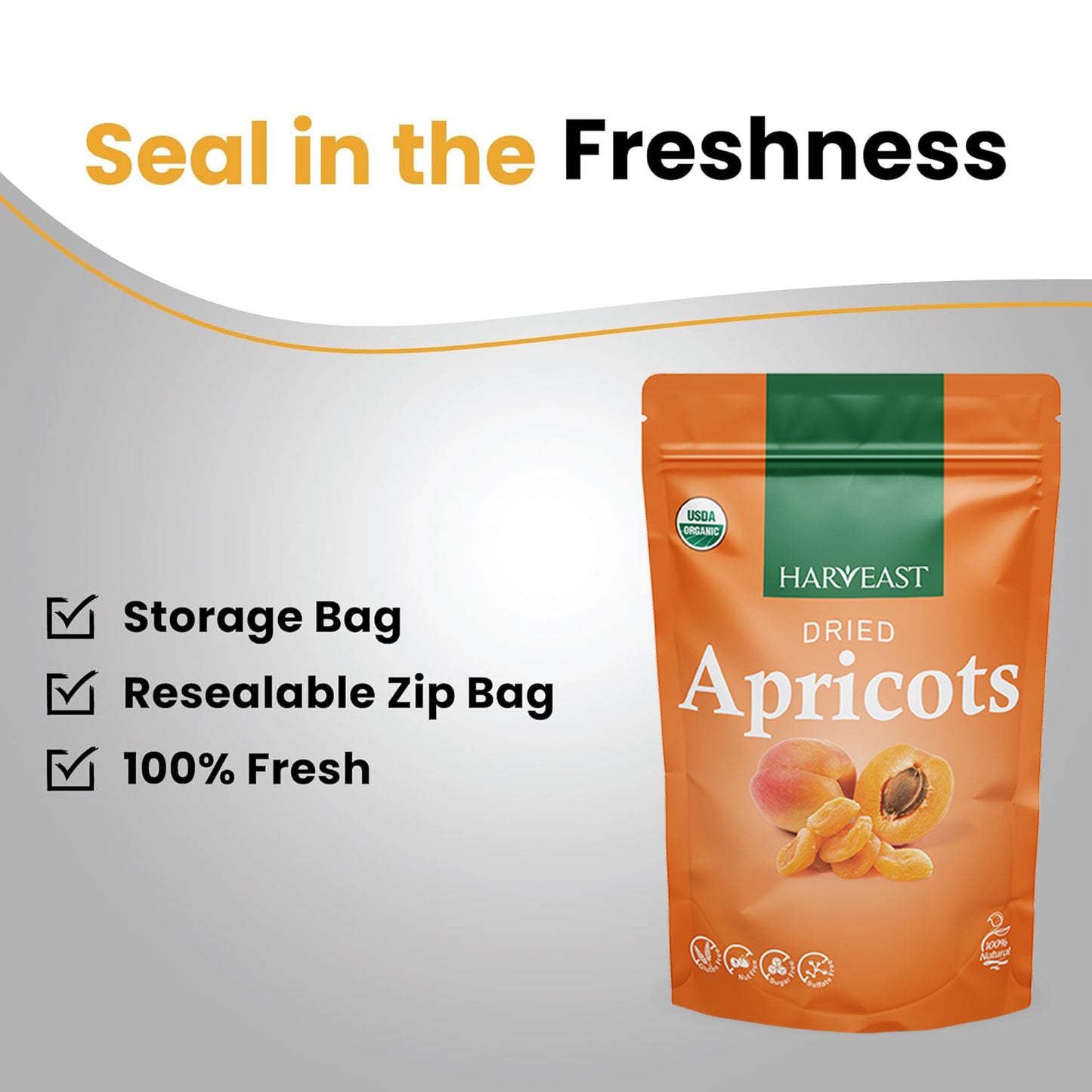 HARVEAST Turkish Jumbo Dried Apricots