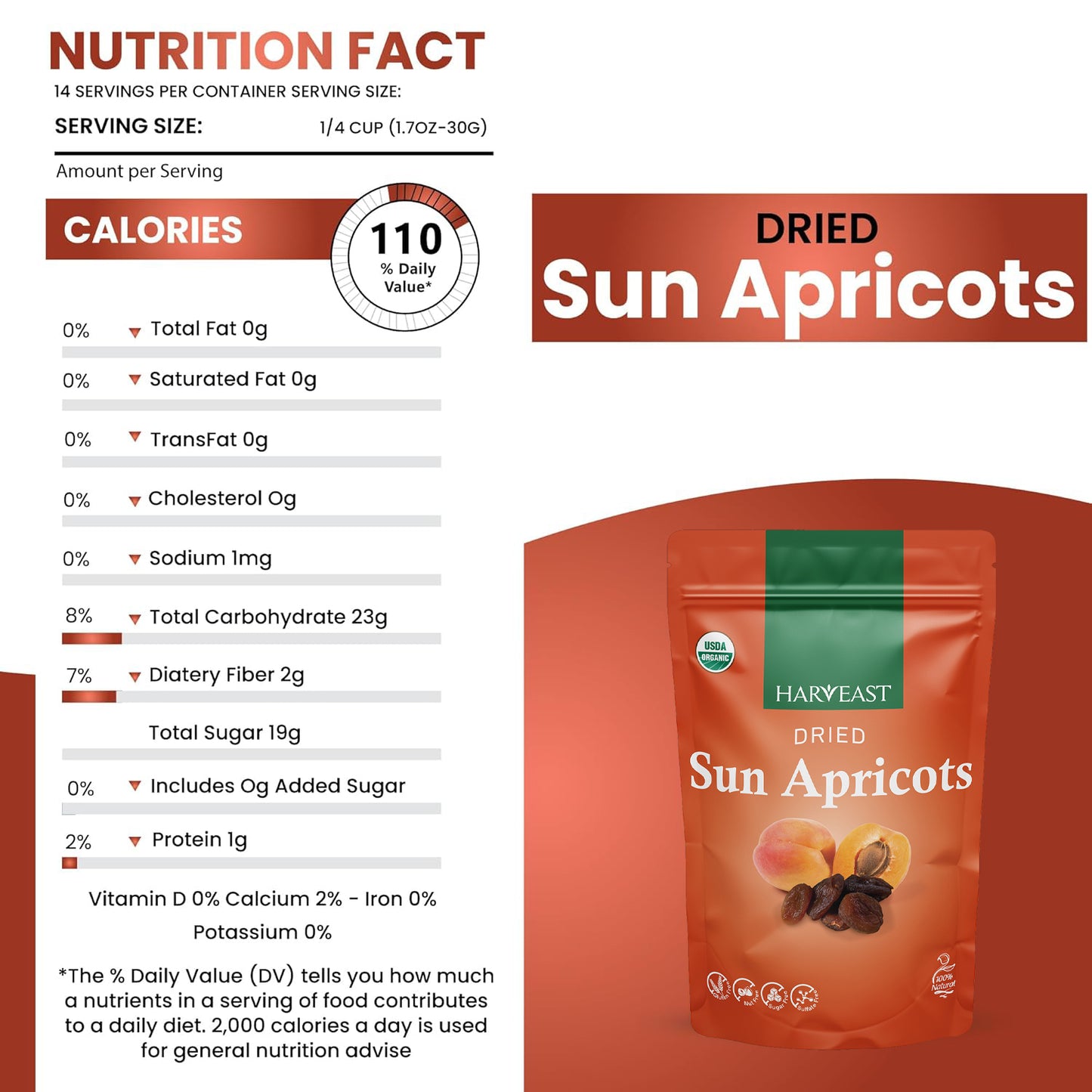 HARVEAST Turkish Sun Dried Apricots