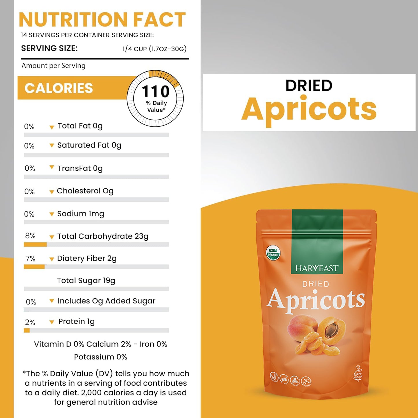 HARVEAST Turkish Jumbo Dried Apricots
