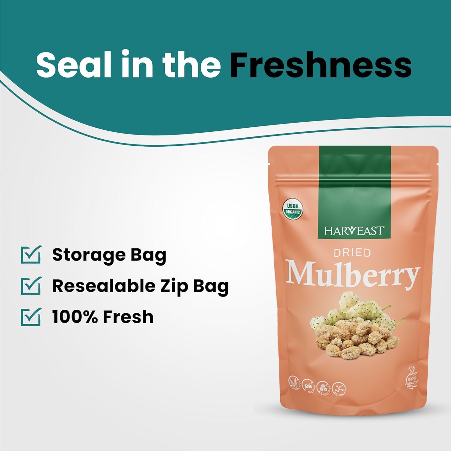 HARVEAST Turkish Dried Mulberries